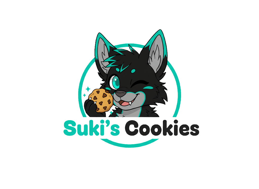 Suki's Cookies Mascot Logo